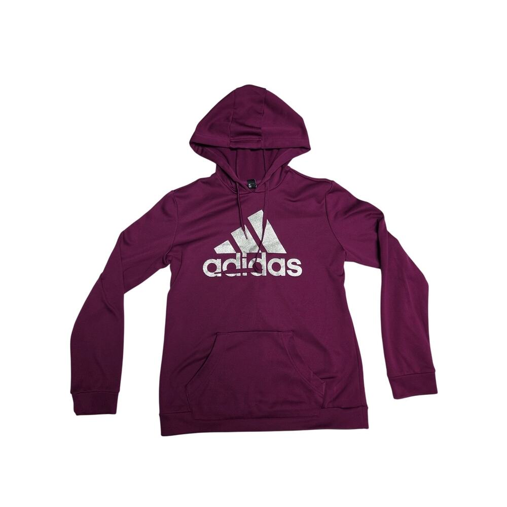 Adidas I Am Sport Gameday Burgundy Maroon Logo Pullover Hoodie Women Size M